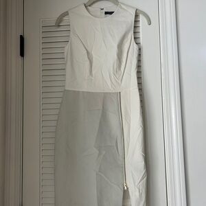 Cynthia Steffe Ivory Midi Dress with Zipper Detail